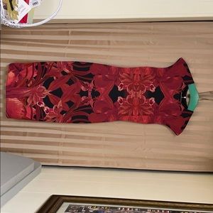 Red flower pattern Ted Baker dress Size 1!